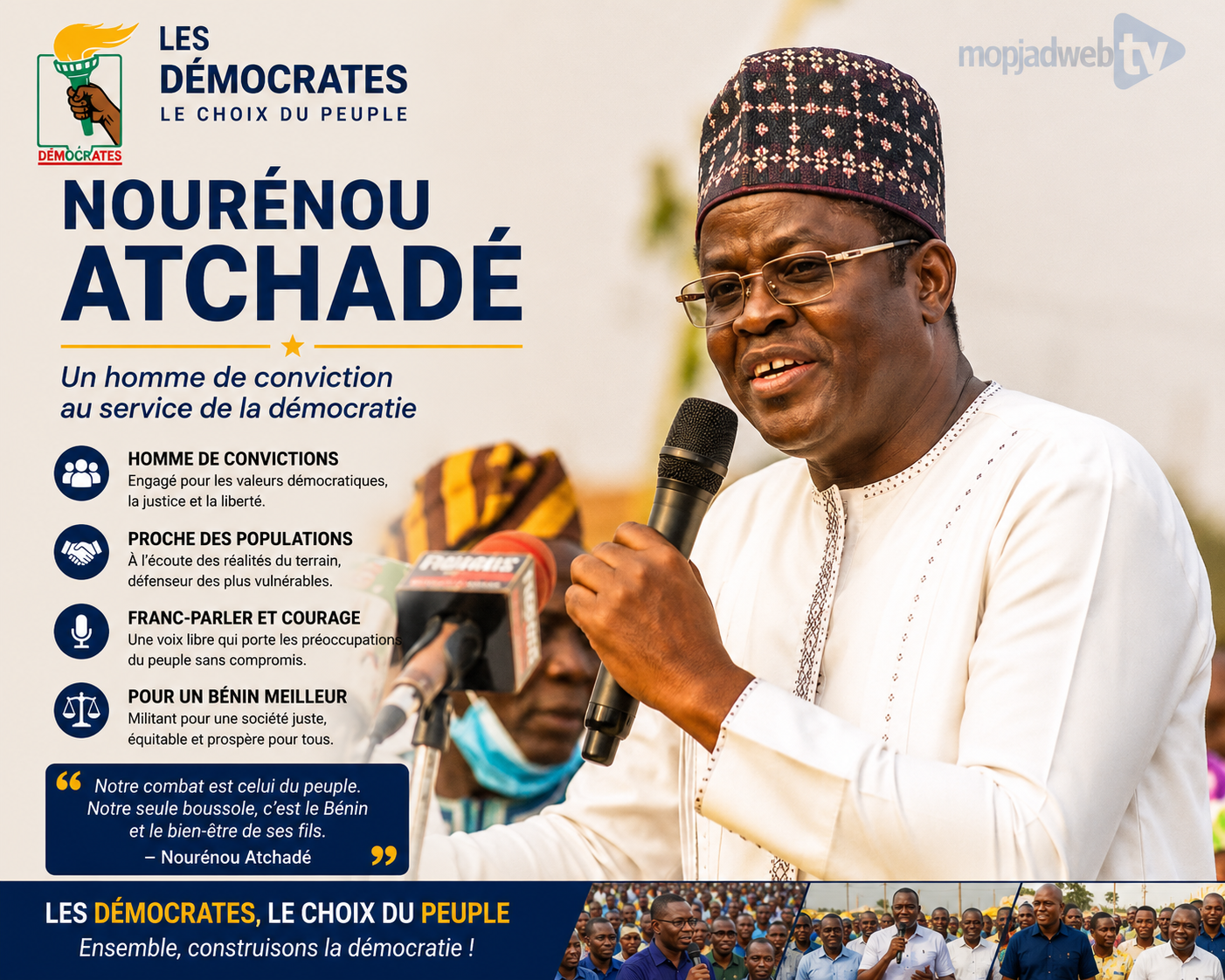 Nourénou Atchadé : un homme de conviction au service du parti Les Démocrates