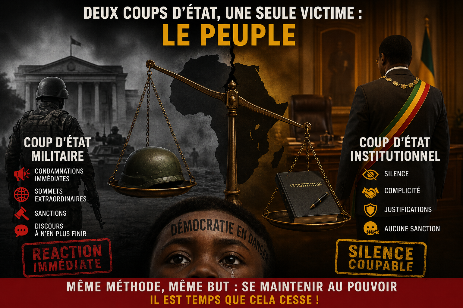 Chronique politique : Le silence complice face aux coups d’État constitutionnels en Afrique