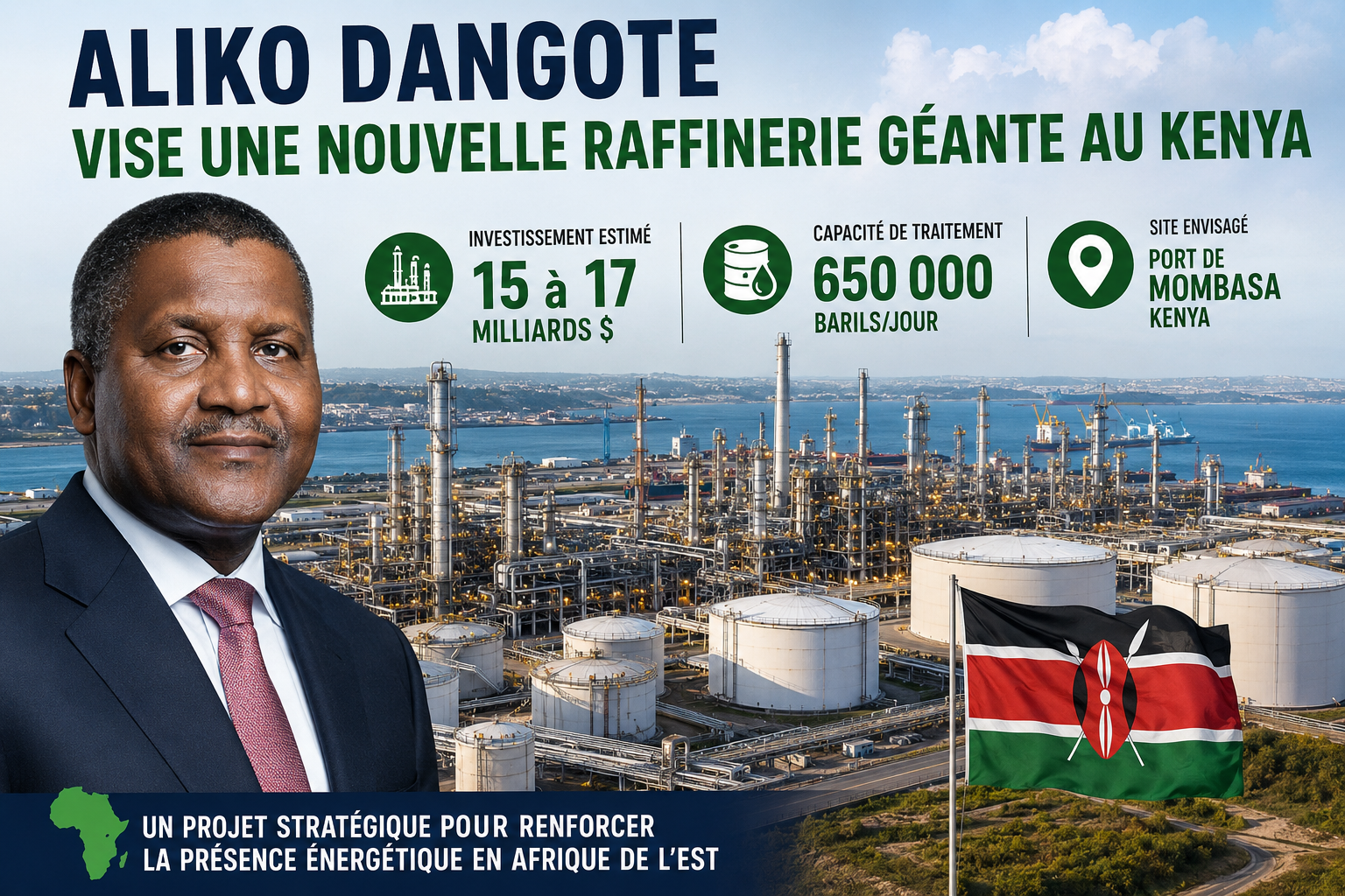 Aliko Dangote vise une nouvelle raffinerie géante au Kenya